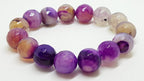 Purple Agate Elastic Bead Bracelet