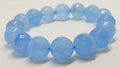 Blue Agate Elastic Bead Bracelet