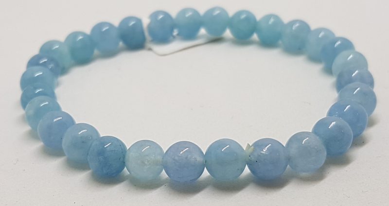 Natural Aquamarine Bead Bracelet