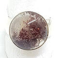 Sterling Silver Round Phantom Quartz on Wide Band Ring