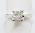18ct White Gold 1.30ct Princess Cut Diamond Engagement Ring – Claw Set