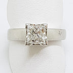 Platinum 1.05ct Princess Cut Diamond Engagement Ring – Claw Set