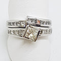 14ct White Gold Diamond Engagement &amp; Wedding Ring Set