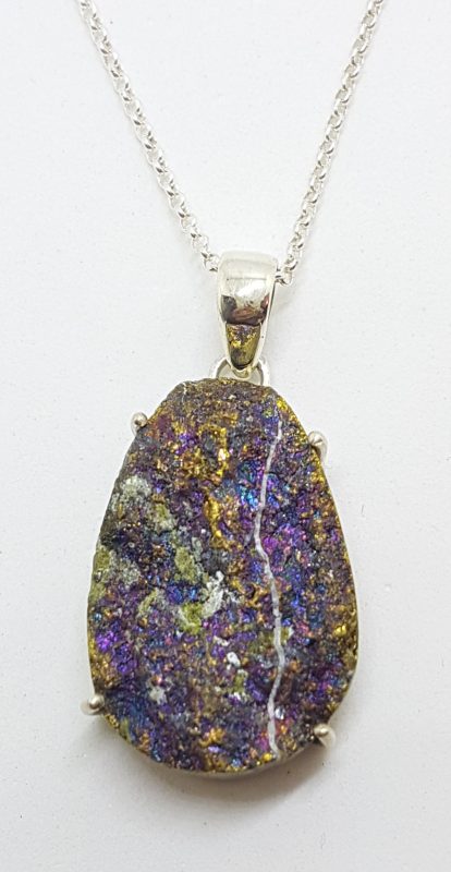 Sterling Silver Chalcopyrite Pendant on Chain