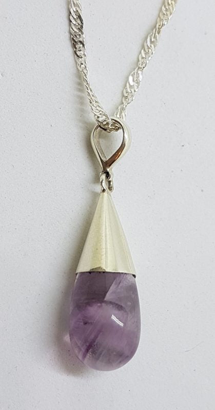 Sterling Silver Fluorite Drop Pendant on Chain