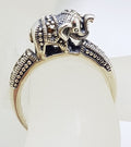 Sterling Silver Marcasite Elephant on Band Ring