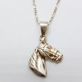 Sterling Silver Horse Head Pendant on Silver Chain