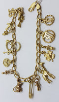 9ct Yellow Gold Charm Bracelet - 16 Charms