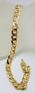 9ct Yellow Gold Long Flat Curb Link Bracelet - Ladies / Gents