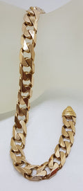 9ct Yellow Gold Flat Curb Link Bracelet - Ladies / Gents
