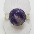 Sterling Silver Round Charoite Ring
