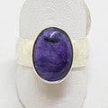 Sterling Silver Oval Charoite Ring