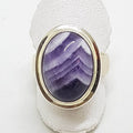 Sterling Silver Oval Amethyst Ring