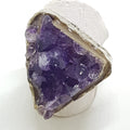 Sterling Silver Very Large Handmade Unusual Amethyst Ring