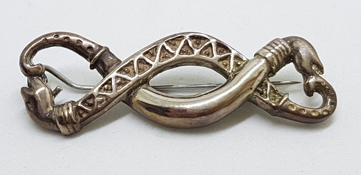 Sterling Silver Twisted Snake/Asp Brooch