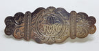 Sterling Silver Antique Large and Ornate Monogrammed Elongated Brooch. Initialed A H