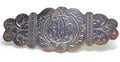 Sterling Silver Antique Large and Ornate Monogrammed Elongated Brooch. Initialed A H