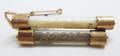 9ct Yellow Gold Glass Tubes of Opal Pieces in Bar Brooch – Antique / Vintage