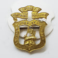 9ct Yellow Gold Sacred Heart College " Lucrum Christi Mihi " Crest Brooch – Antique / Vintage