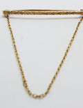 9ct Yellow Gold Long Ornate Bar with Chain Brooch – Antique / Vintage