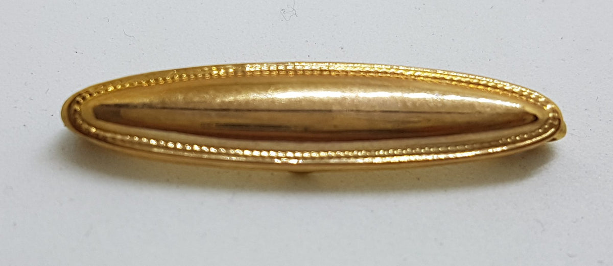 9ct Yellow Gold Oval Baby Bar Brooch – Antique / Vintage