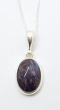 Sterling Silver Oval Pietersite Pendant on Silver Chain