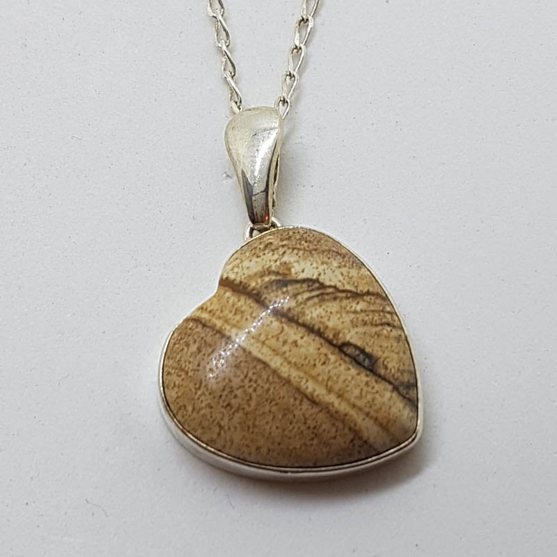 Sterling Silver Heart Pendant on Silver Chain