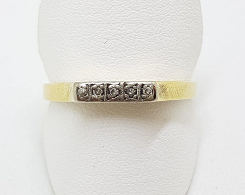 18ct Yellow and White Gold Diamond Eternity Band Ring