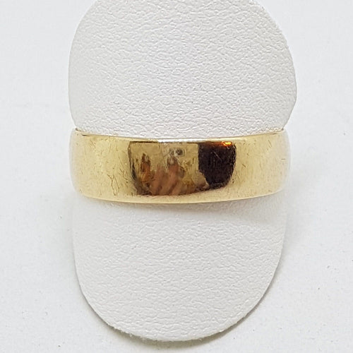 18ct Yellow Gold Wide Wedding Band Ring