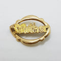 9ct Yellow Gold Oval Mother Brooch - Antique