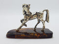 Horse / Equestrian  - Solid Sterling Silver Natural Baltic Amber Small Animal Figurine / Statue / Sculpture