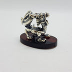Dragon - Sterling Silver Natural Baltic Amber Small Animal Figurine / Statue / Sculpture