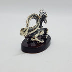 Dragon - Sterling Silver Natural Baltic Amber Small Animal Figurine / Statue / Sculpture