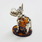 Gorgeous Cow / Bull - Sterling Silver Natural Baltic Amber Animal Figurine / Statue / Sculpture