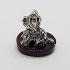 Small Dog / Maltese / Shih Tzu / Silky Terrier – Solid Sterling Silver Natural Baltic Amber Small Animal Figurine / Statue / Sculpture