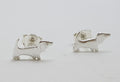 Sterling Silver Small Dachshund Sausage Dog Stud Earrings
