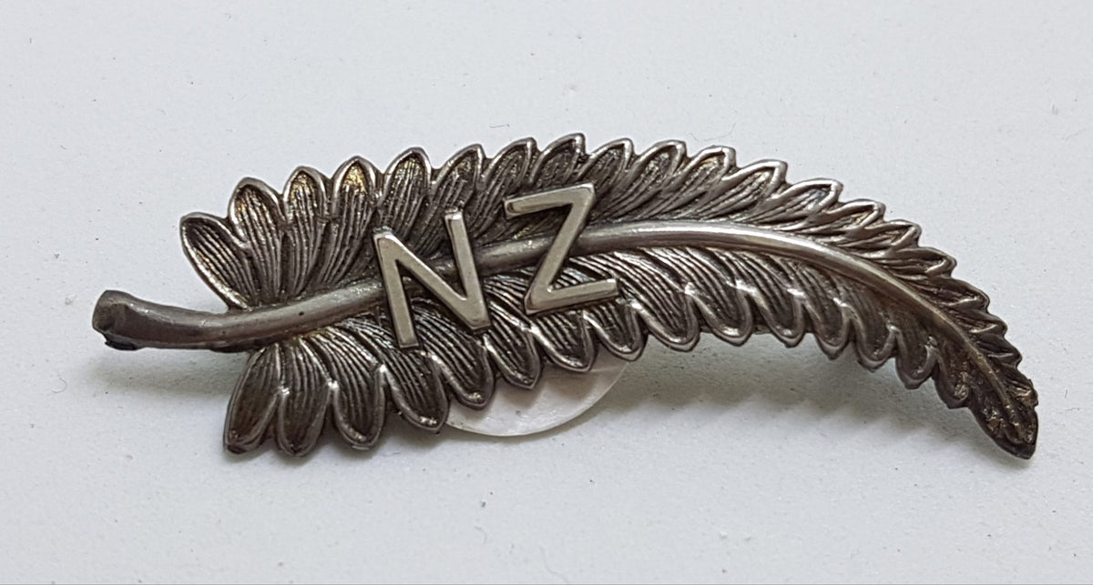 Sterling Silver Vintage New Zealand Leaf Brooch - NZ