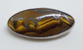 Sterling Silver Tiger Eye Brooch
