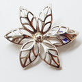 Sterling Silver Filigree Flower Brooch