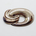 Sterling Silver Large Oval Stylised Swirl Brooch