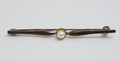 Sterling Silver Pearl Bar Brooch - Vintage