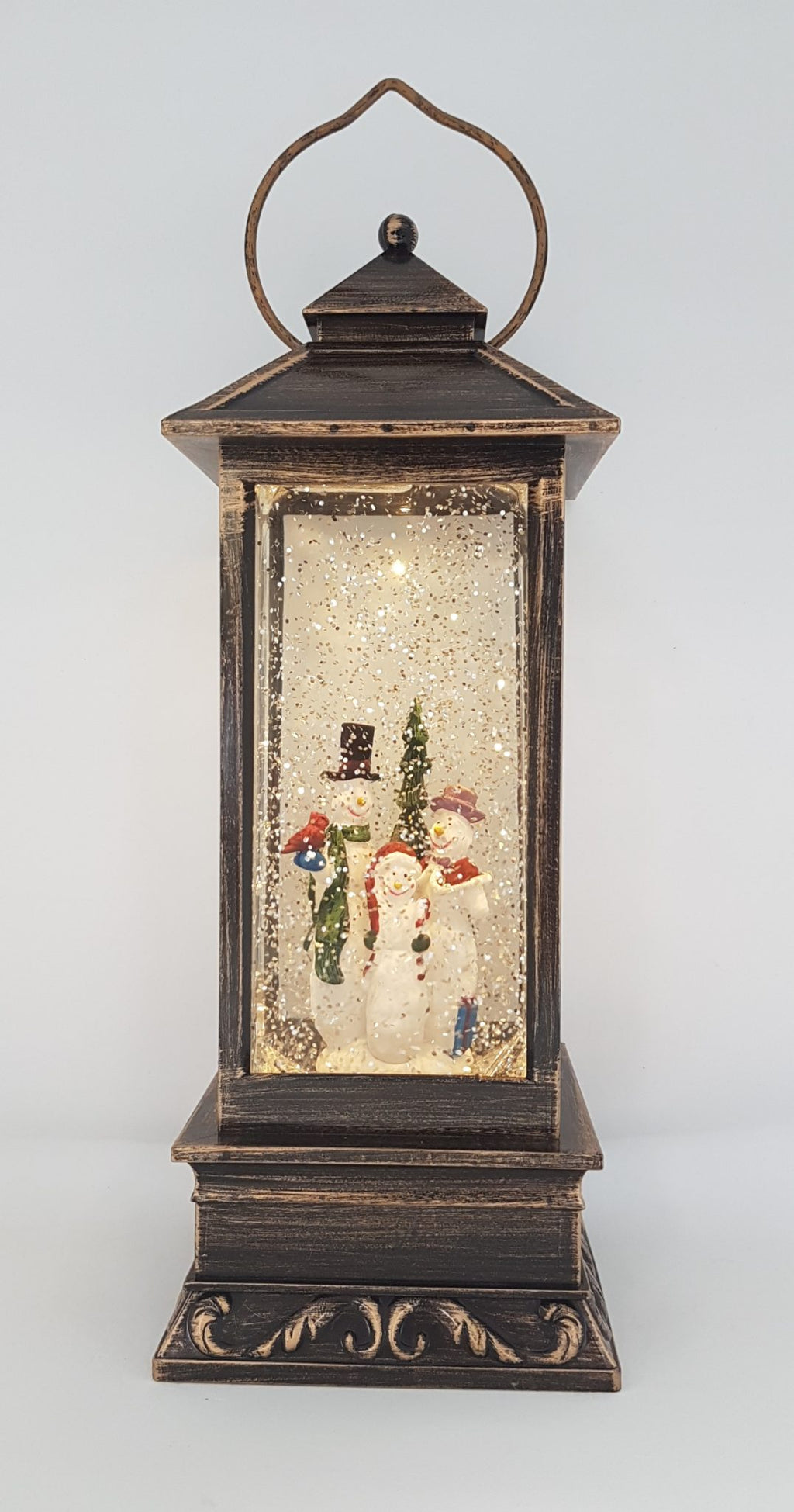Christmas Glitter Lantern – Snowman Family – Christmas Ornament Design #15