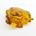 Hand Carved Natural Baltic Amber Small Frog / Toad Figurine / Statue