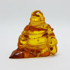 Hand Carved Natural Baltic Amber Small Buddha / Budai Figurine / Statue