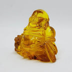 Hand Carved Natural Baltic Amber Small Buddha / Budai Figurine / Statue