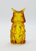 Hand Carved Natural Baltic Amber Small Owl Figurine / Statue