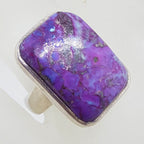 Sterling Silver Large Purple Mohave Turquoise Ring