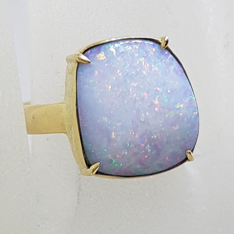 9ct Yellow Gold Blue and Multi-Colour Opal Ring