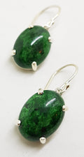 Sterling Silver Large Oval Maw Sit Sit Claw Set Earrings