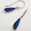 Sterling Silver Blue Opal Drop Earrings